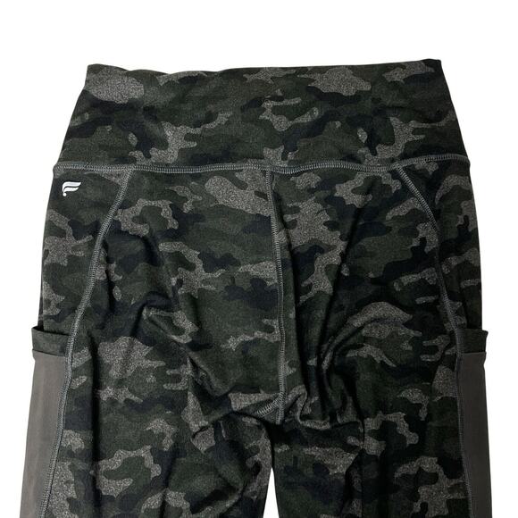 Fabletics Powerhold Leggings High Waist Women M Athleisure Charcoal Camo Pockets - Picture 5 of 9